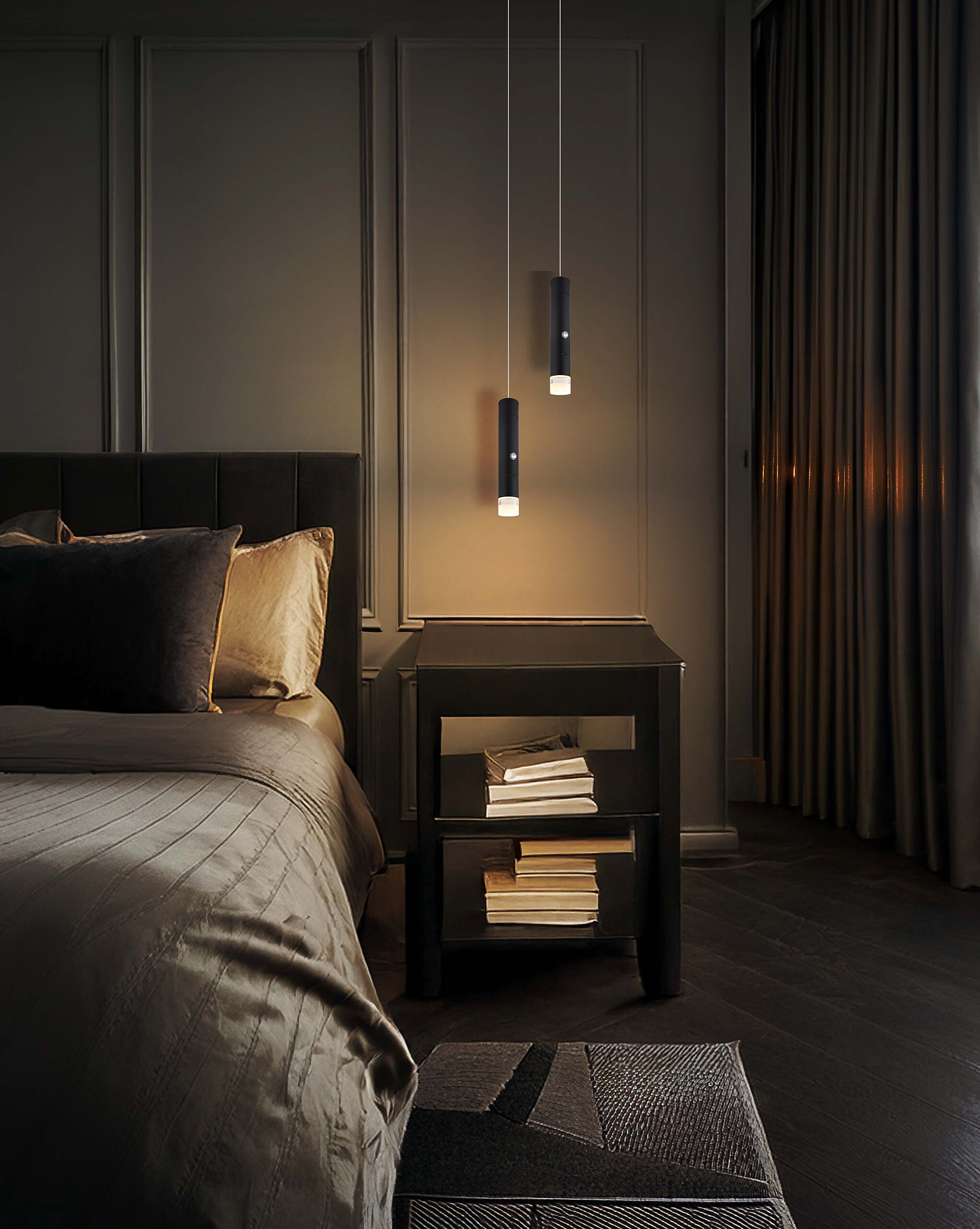 GLOBO LED-Hängeleuchte klar mattschwarz Metall Acryl H/D: ca. 120x3,8 cm 1.0 Brennstellen GLOBO LED-Hängeleuchte klar mattschwarz Metall Acryl H/D: ca. 120x3,8 cm 1.0 Brennstellen