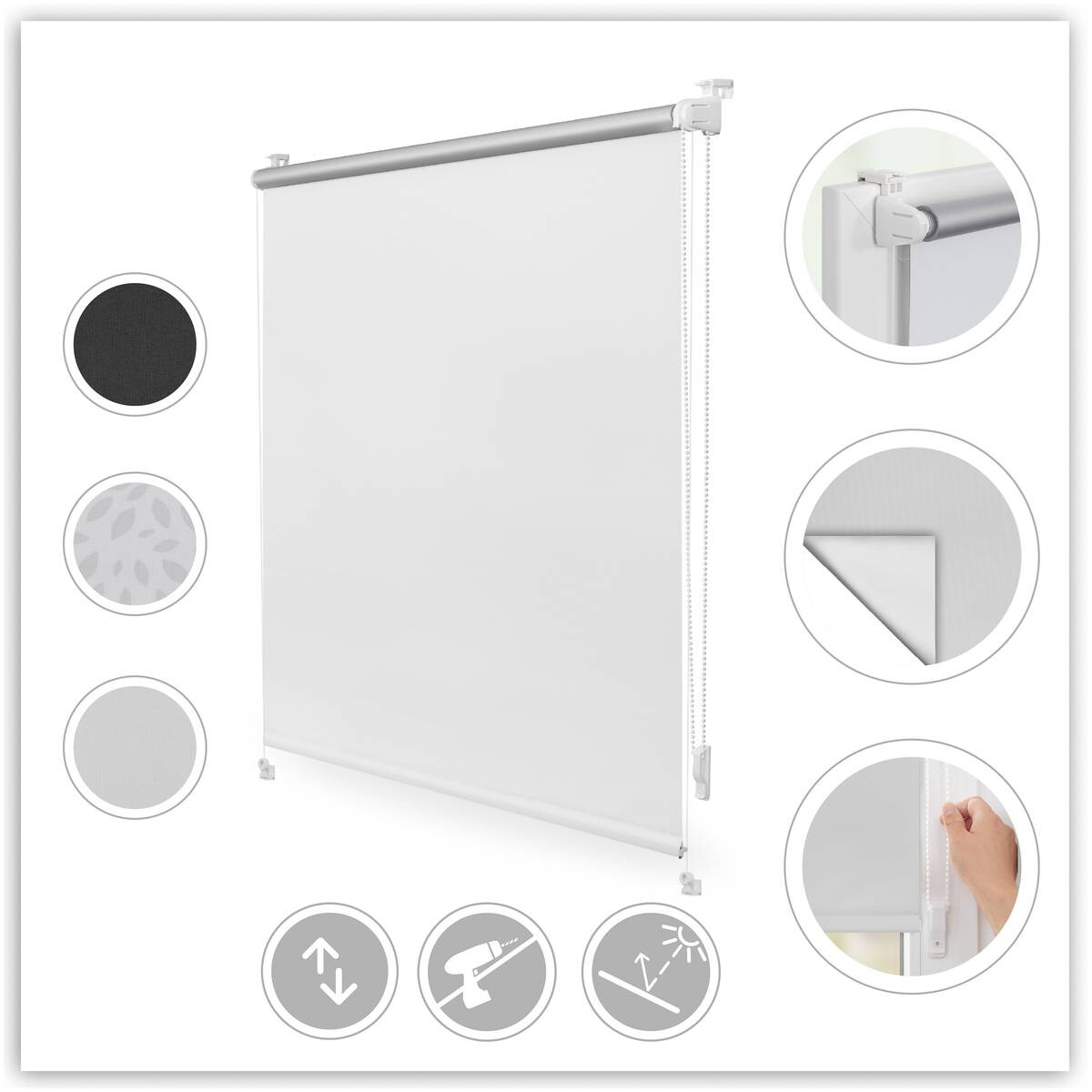 LICHTBLICK Thermo Klebe-/Klemmrollo Verdunklungsqualität