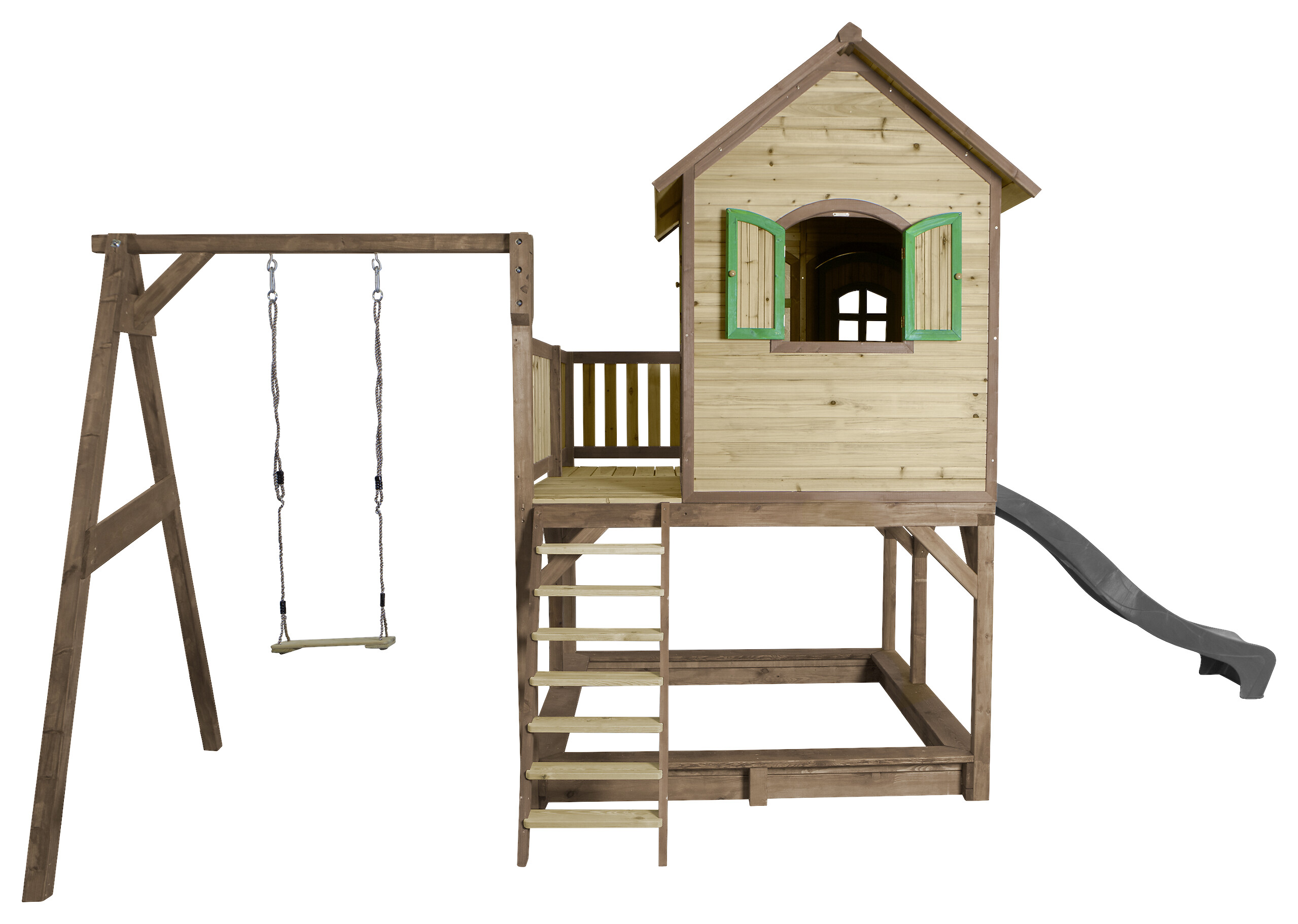 AXI Spielhaus Liam braun B/H/L: ca. 541x291x277 cm