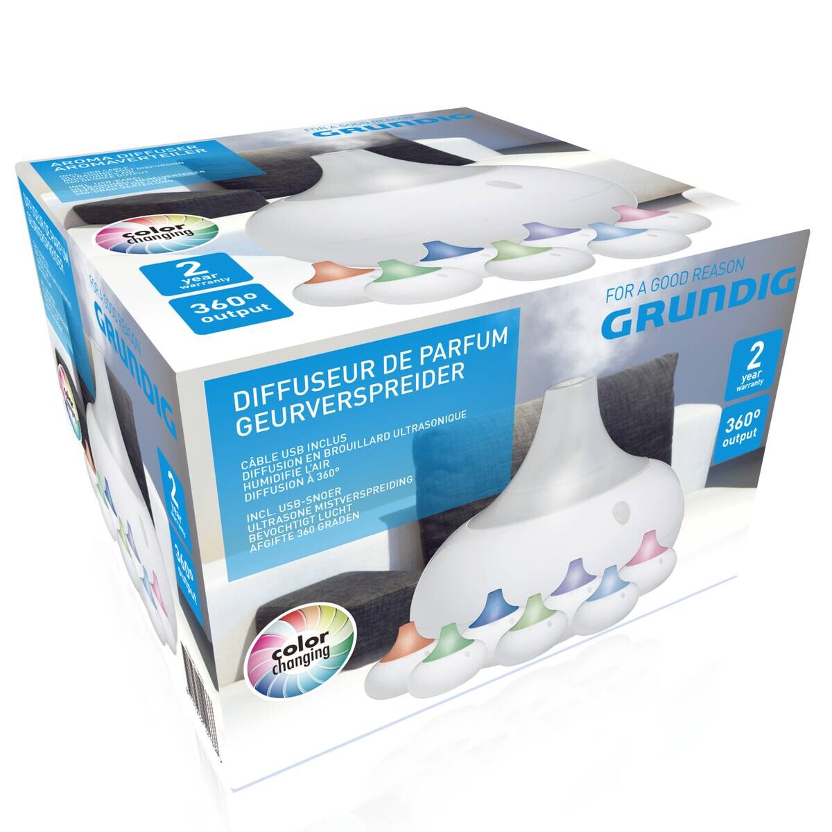 Grundig Aroma-Diffusor weiß Holz