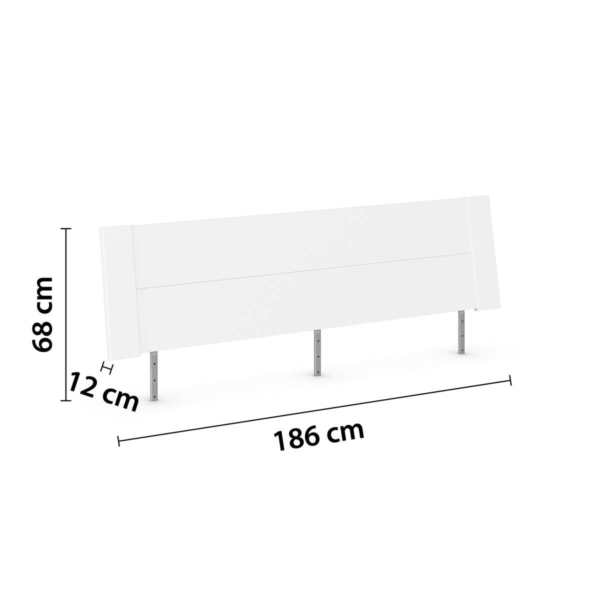 Kopfteil Aditio Alpinweiß B/H/T: ca. 186x68x12 cm
