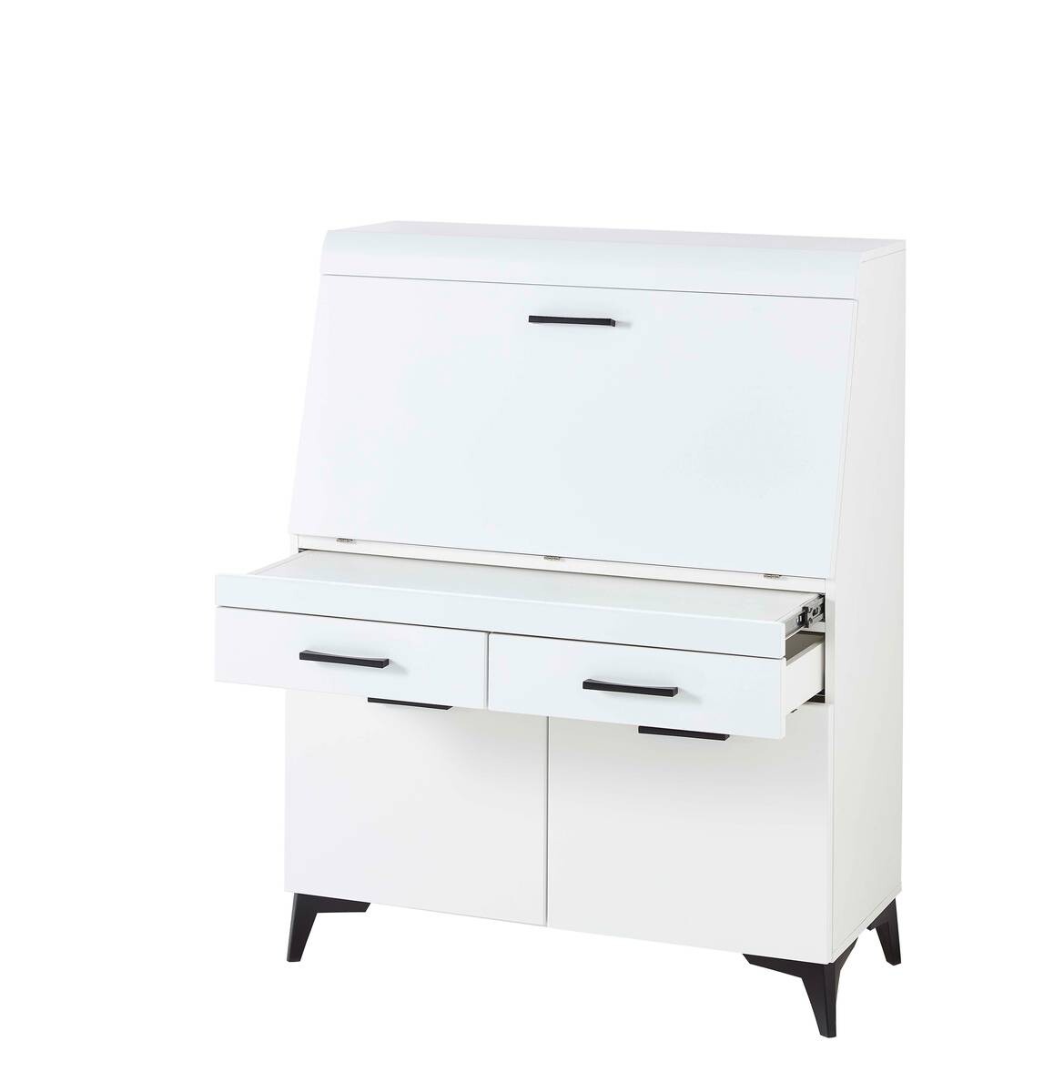 Sekretär Secret weiß matt B/H/T: ca. 98x124x42 cm