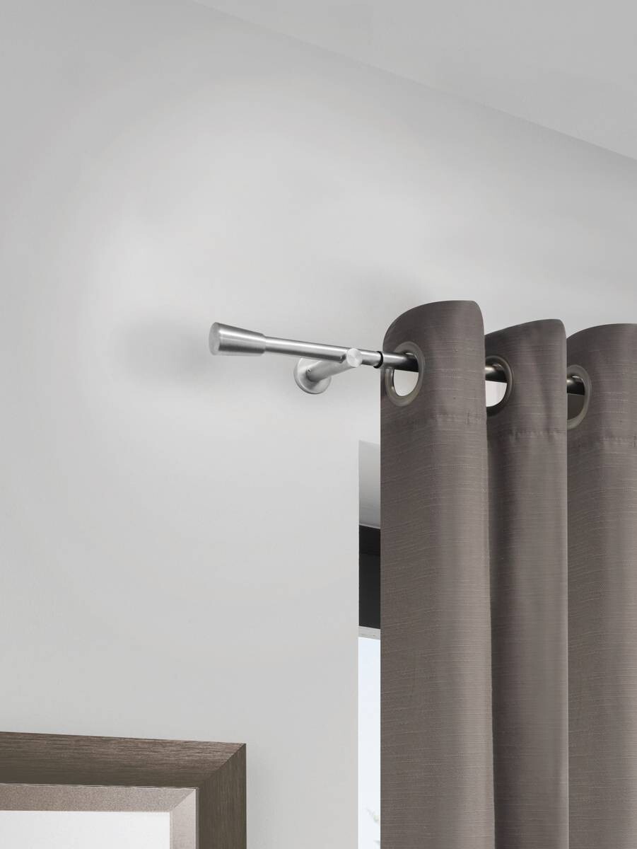 Gardinenstange schwarz Metall ausziehbar von ca. 100 bis 190 cm 1.0 Läufe