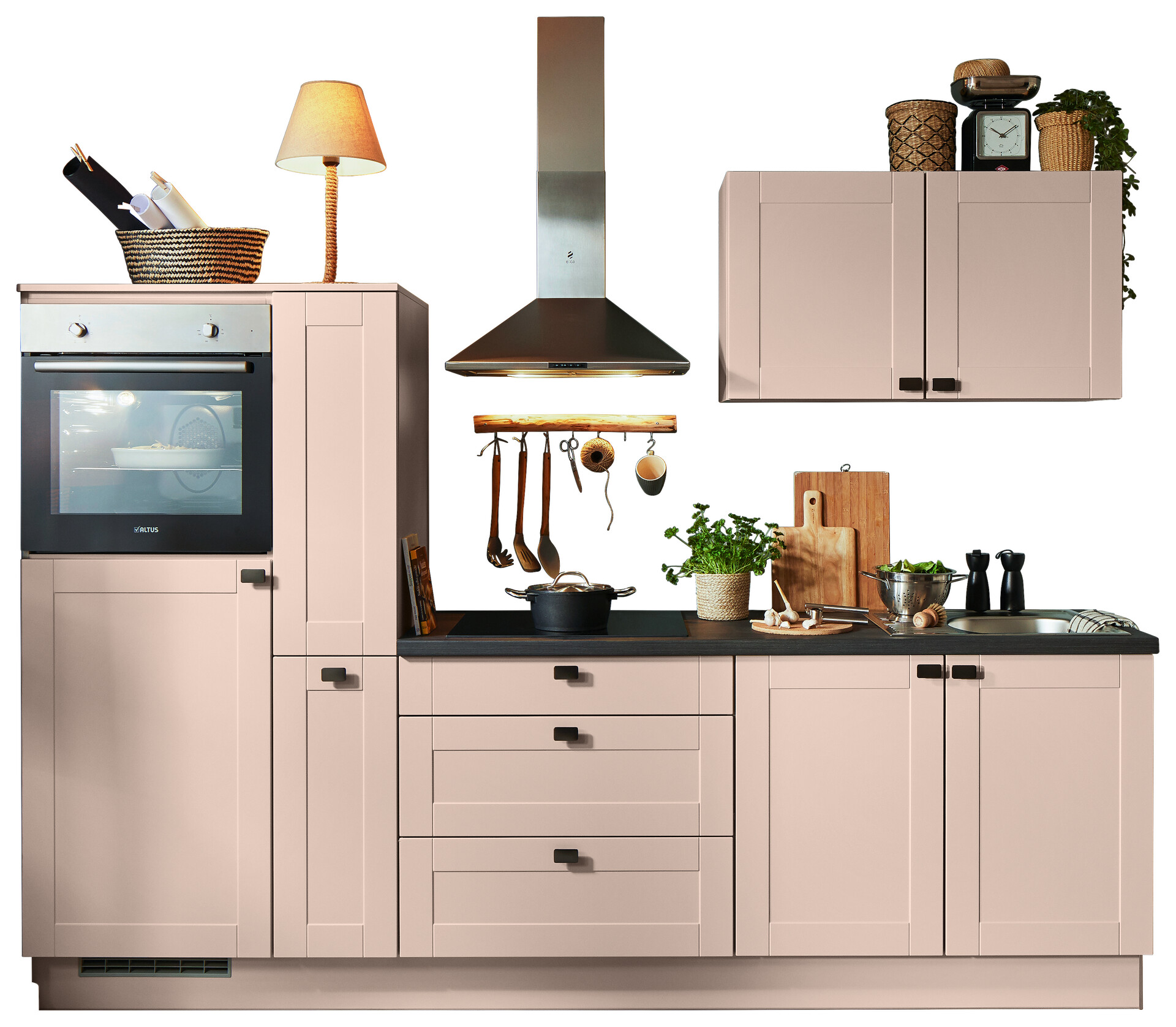 pino Küchenblock PN435 Kaschmirgrau B/T: ca. 270x60 cm