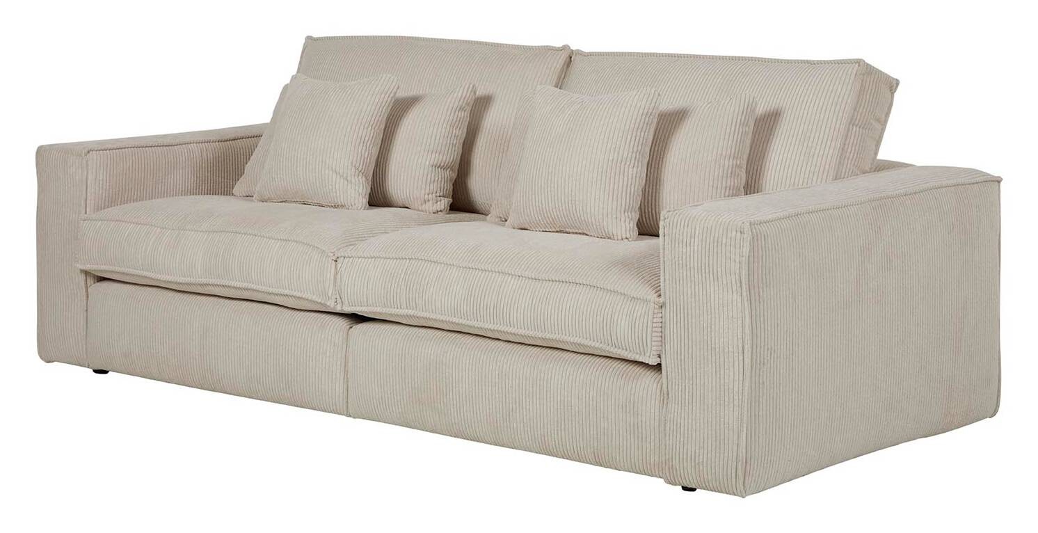 Sofa Marlon beige Microfaser B/H/T: ca. 248x90x110 cm