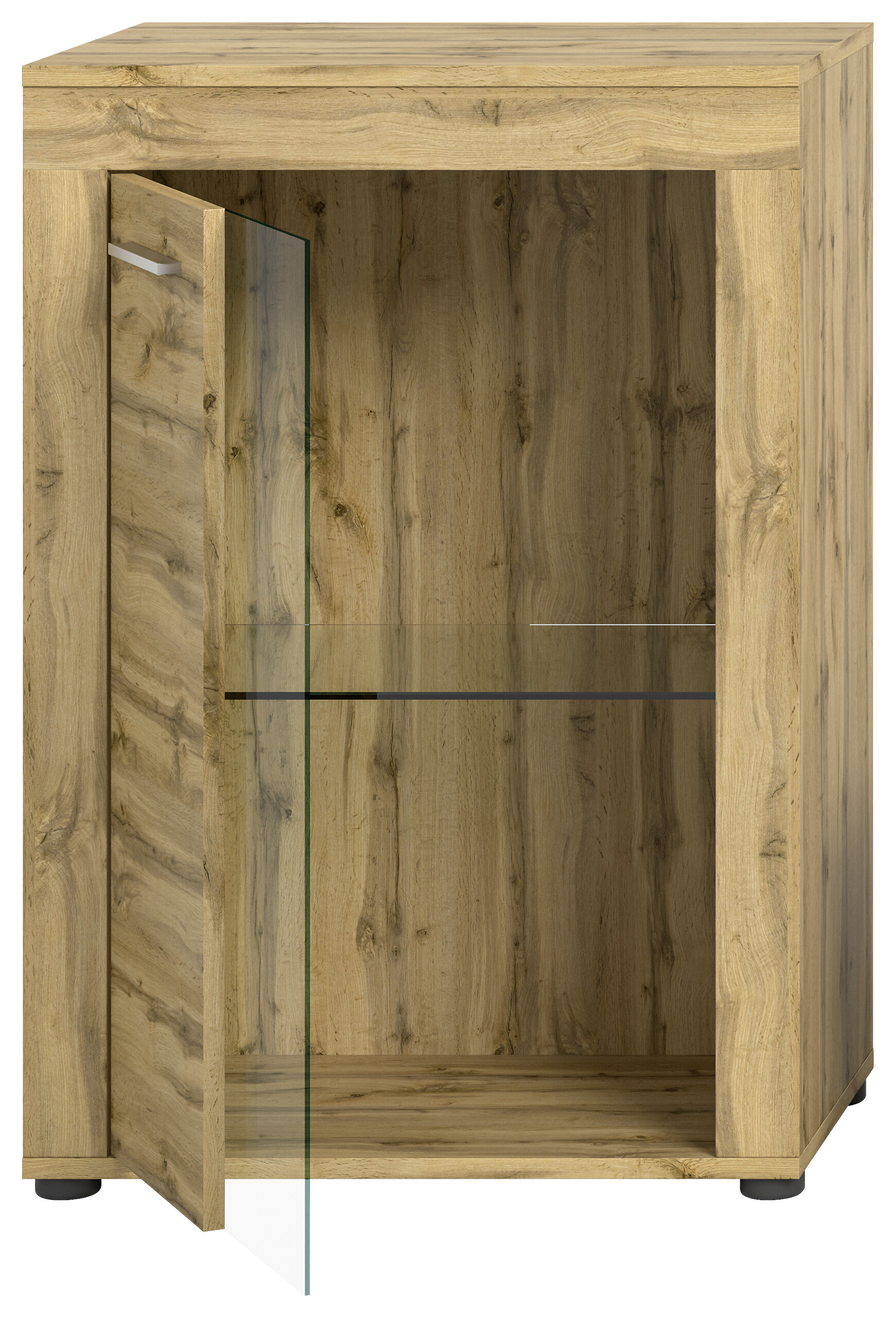 Vitrine Jam Eiche Wotan Nachbildung B/H/T: ca. 60x86x35 cm