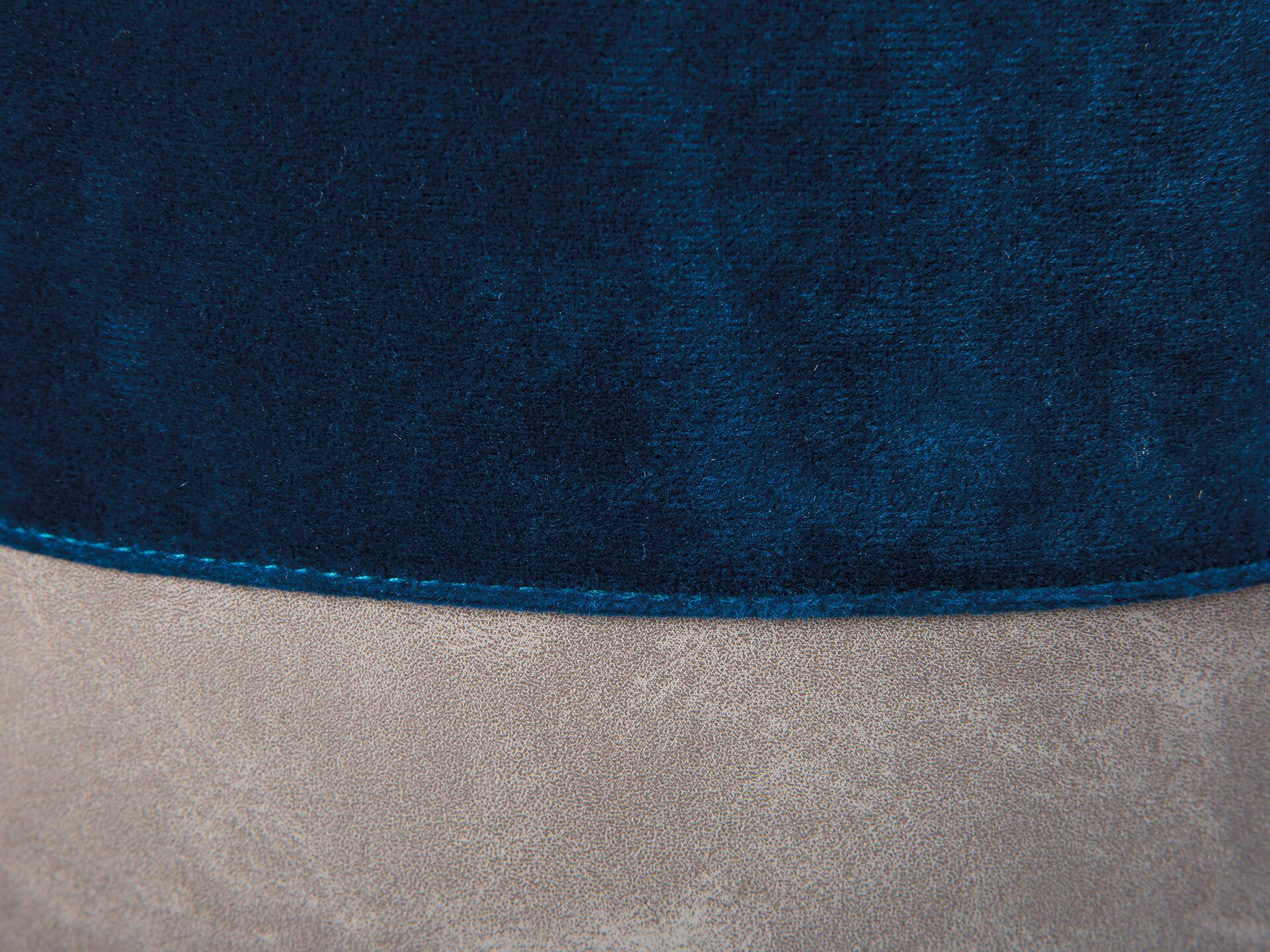 Inter Link Hocker Osane blau MDF Samtoptik B/H/T: ca. 38x43x33 cm