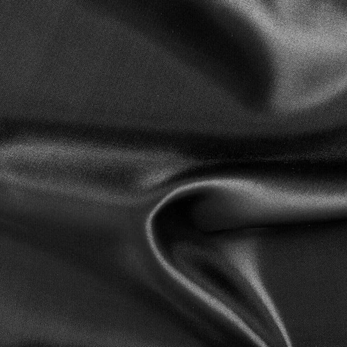 Dekostoff Satin schwarz B: ca. 145 cm