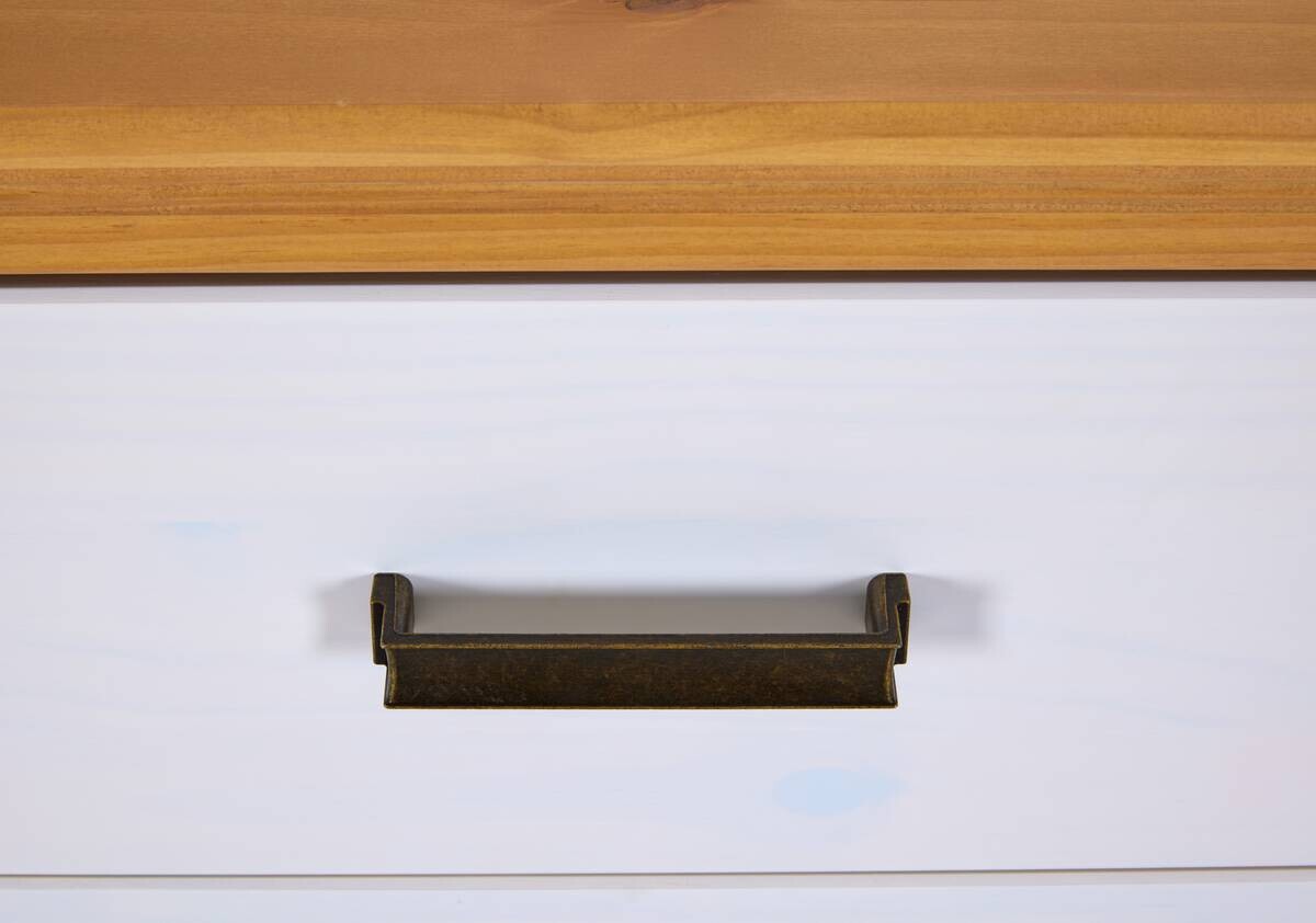 Kommode Maluno weiß lackiert B/H/L: ca. 48,3x104x93 cm