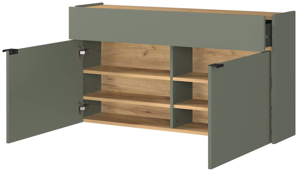 Garderobe 7937-629 grün Eiche Navarra Nachbildung B/H/T: ca. 110x200x22 cm