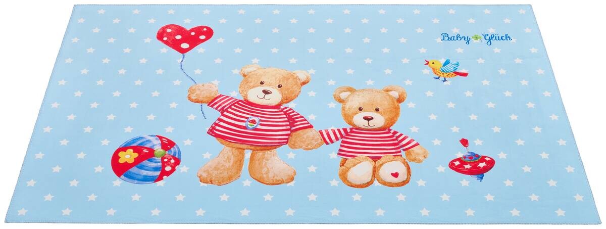 Baby Glück Kinderteppich blau B/L: ca. 100x160 cm