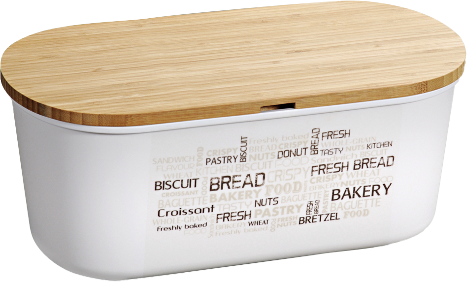 Kesper Brotbox weiß Bambus B/H/L: ca. 20x4,5x34 cm