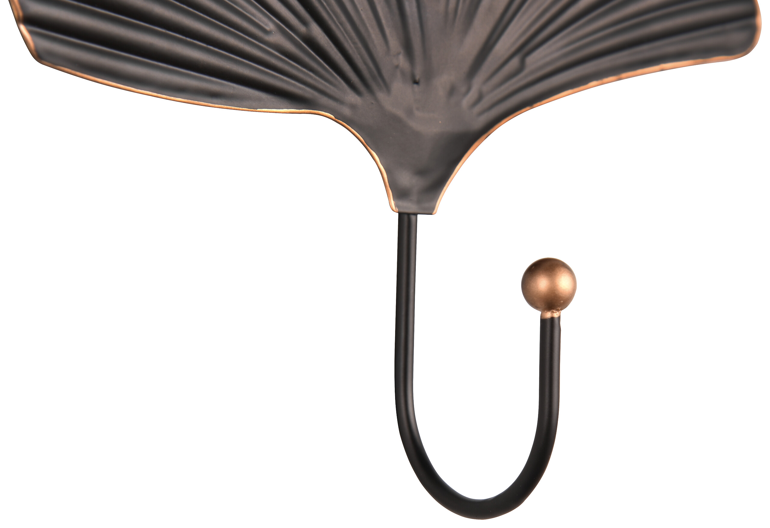 Garderobenhaken Merle schwarz gold Optik Metall B/H/T: ca. 15x15x4 cm