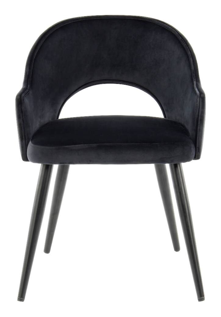 Stuhl Joris 100 2er schwarz Microfaser B/H/T: ca. 55x77x58 cm