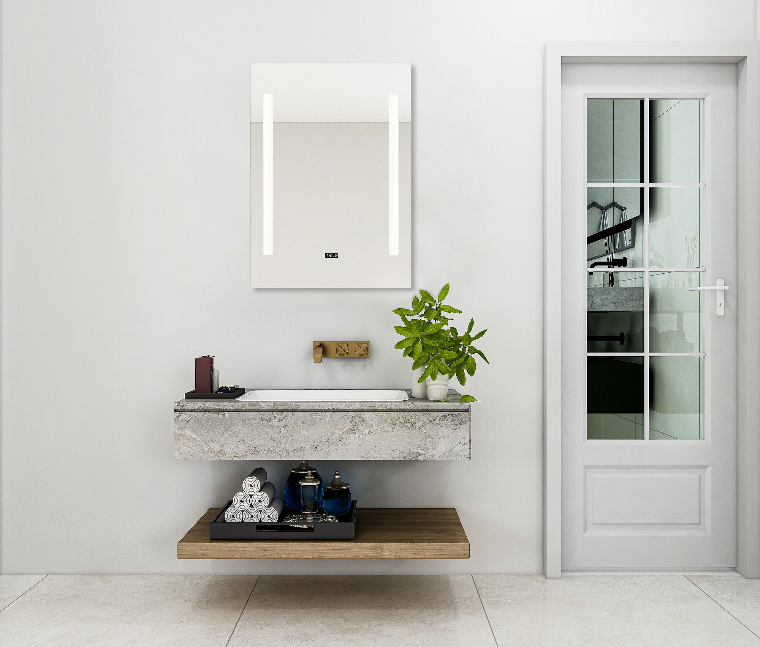 Mirrors&More Wandspiegel B/H/T: ca. 50x70x3,5 cm