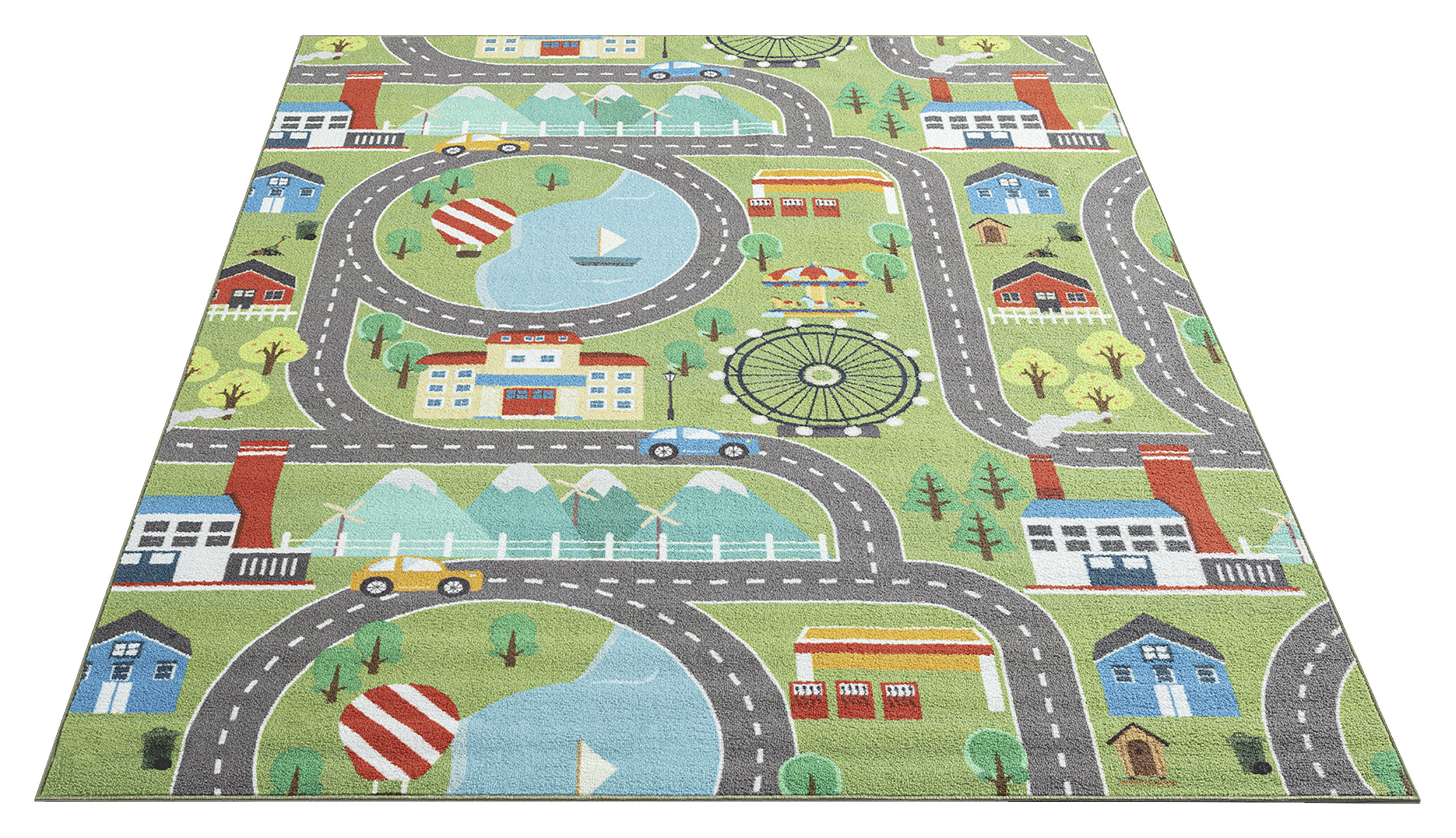 Merinos Teppich Happy Kids grün B/L: ca. 140x200 cm Merinos Teppich Happy Kids grün B/L: ca. 140x200 cm