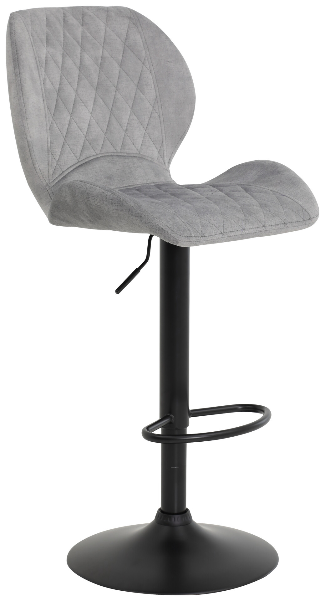 Barhocker Laila 2er Set grau Vintage Samtoptik B/H/T: ca. 42x117x51 cm