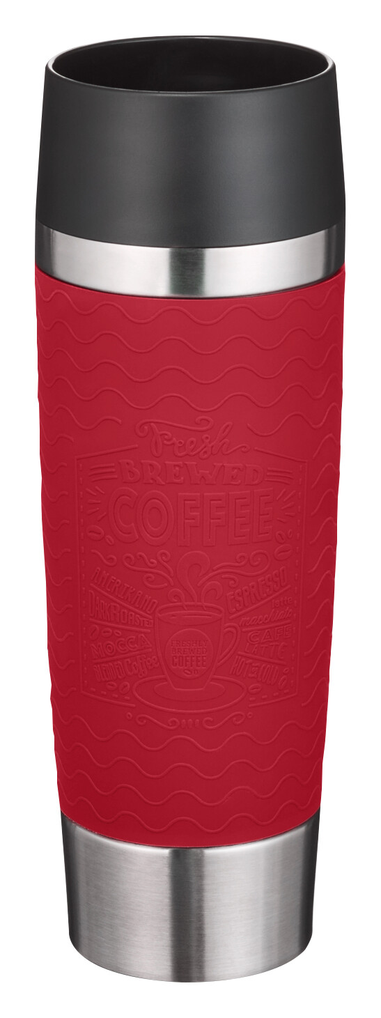 EMSA Isolierbecher rot Edelstahl B/H/L: ca. 8x24,2x8 cm