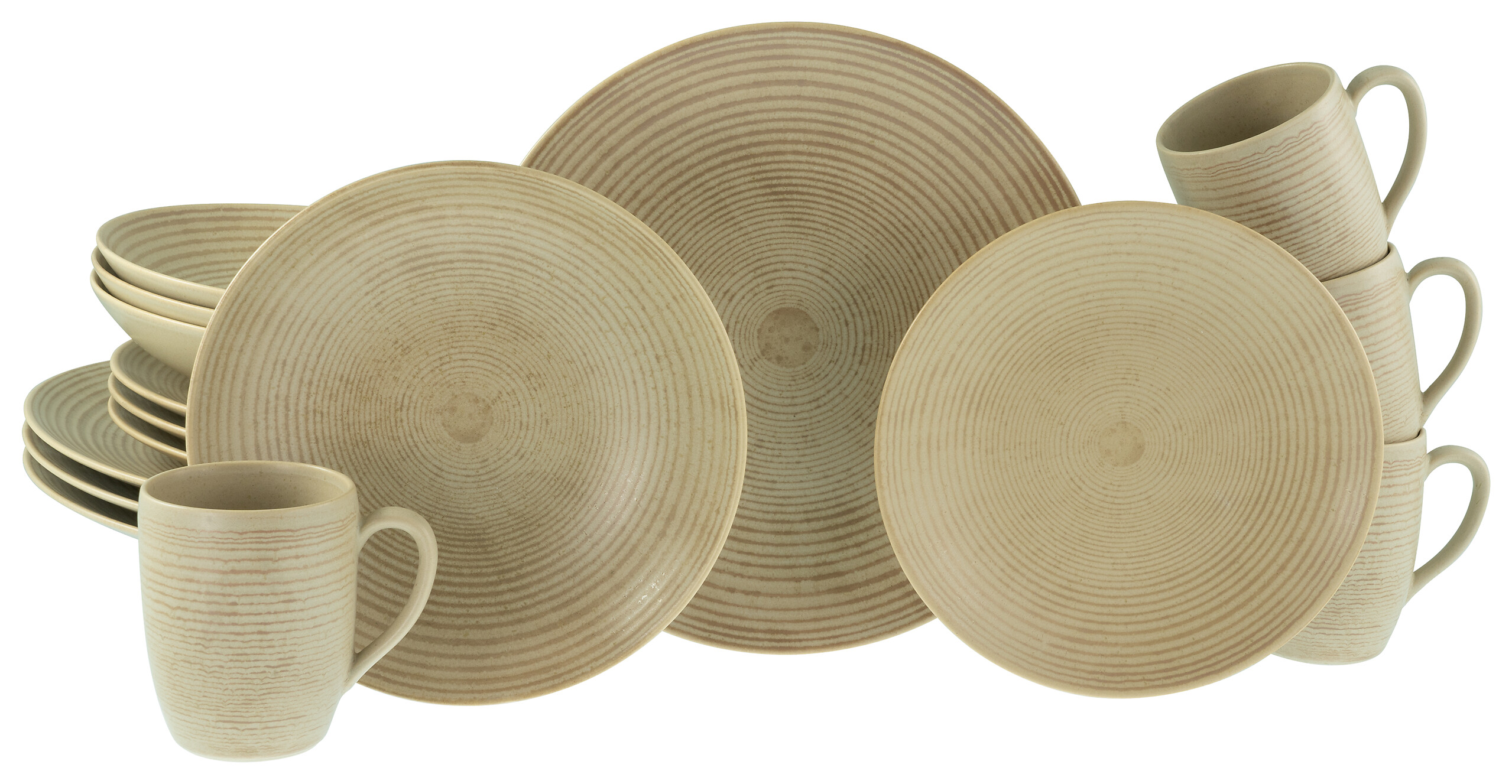 CreaTable Kombiservice Catania sand Steinzeug 16 tlg. CreaTable Kombiservice Catania sand Steinzeug 16 tlg.