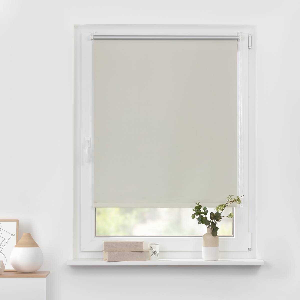 LICHTBLICK Thermo Klebe-/Klemmrollo Verdunklungsqualität creme B/L: ca. 85x150 cm