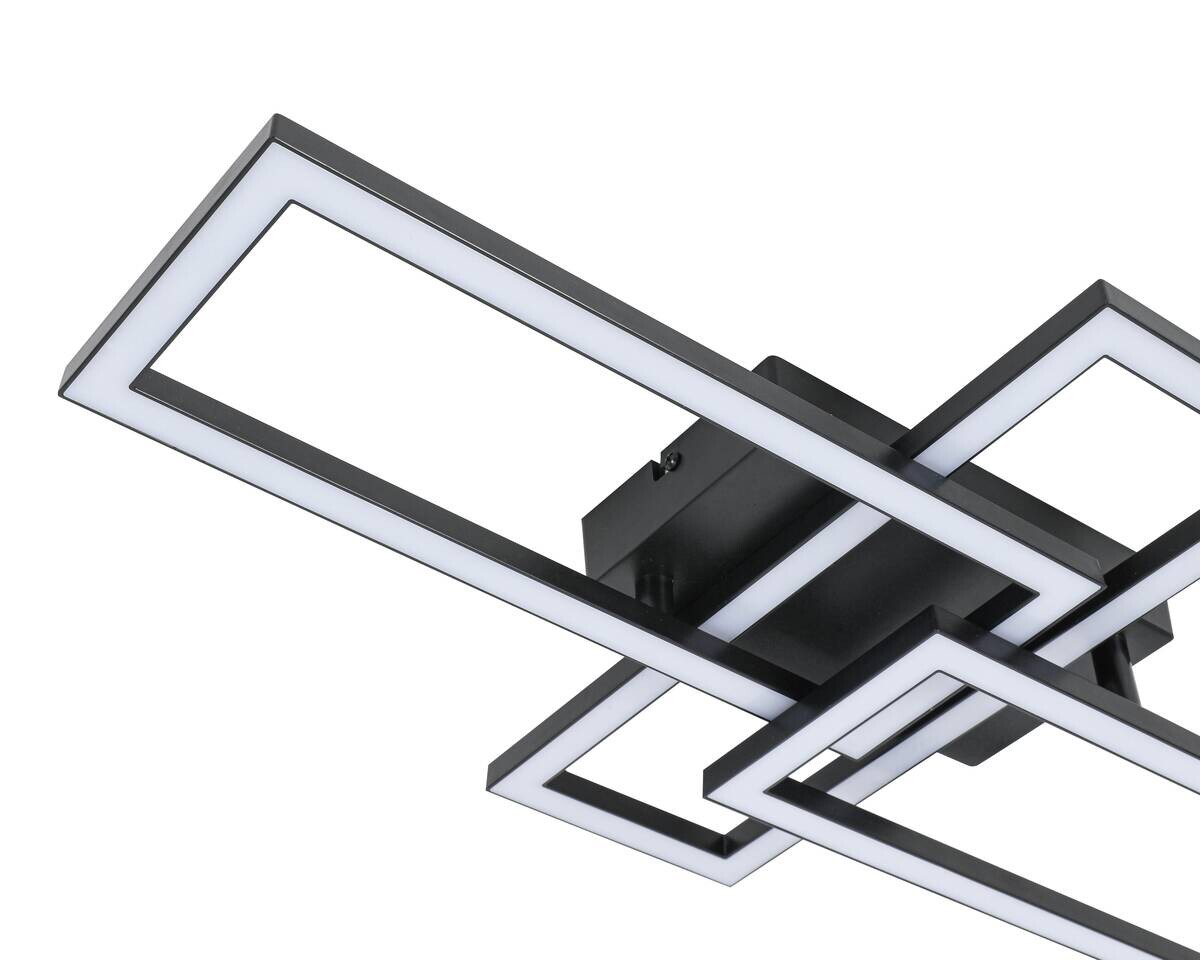 Nolo Deckenleuchte Tahnee schwarz Kunststoff B/H/L: ca. 35x8x64 cm