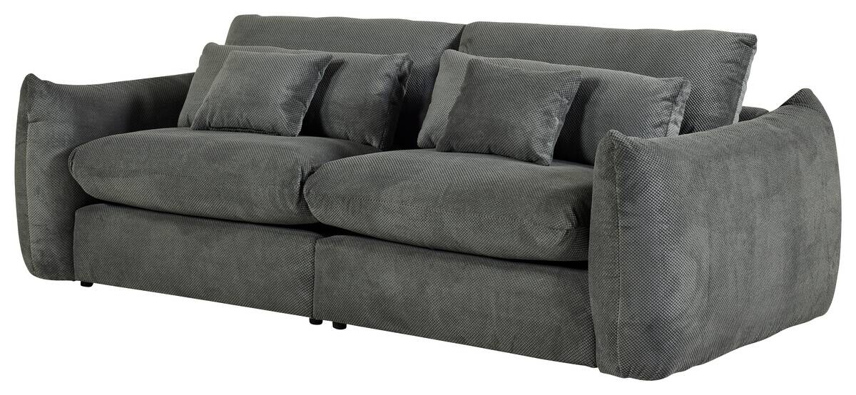 Big Sofa Glenn grau Microfaser B/H/T: ca. 259x87x124 cm