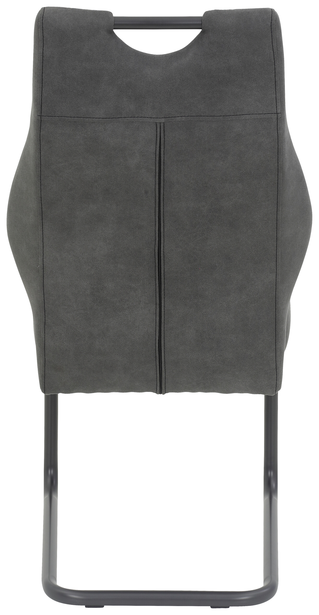 Schwingstuhl Linda II, 2er-Set anthrazit Metall Microfaser B/H/T: ca. 44x97x65 cm