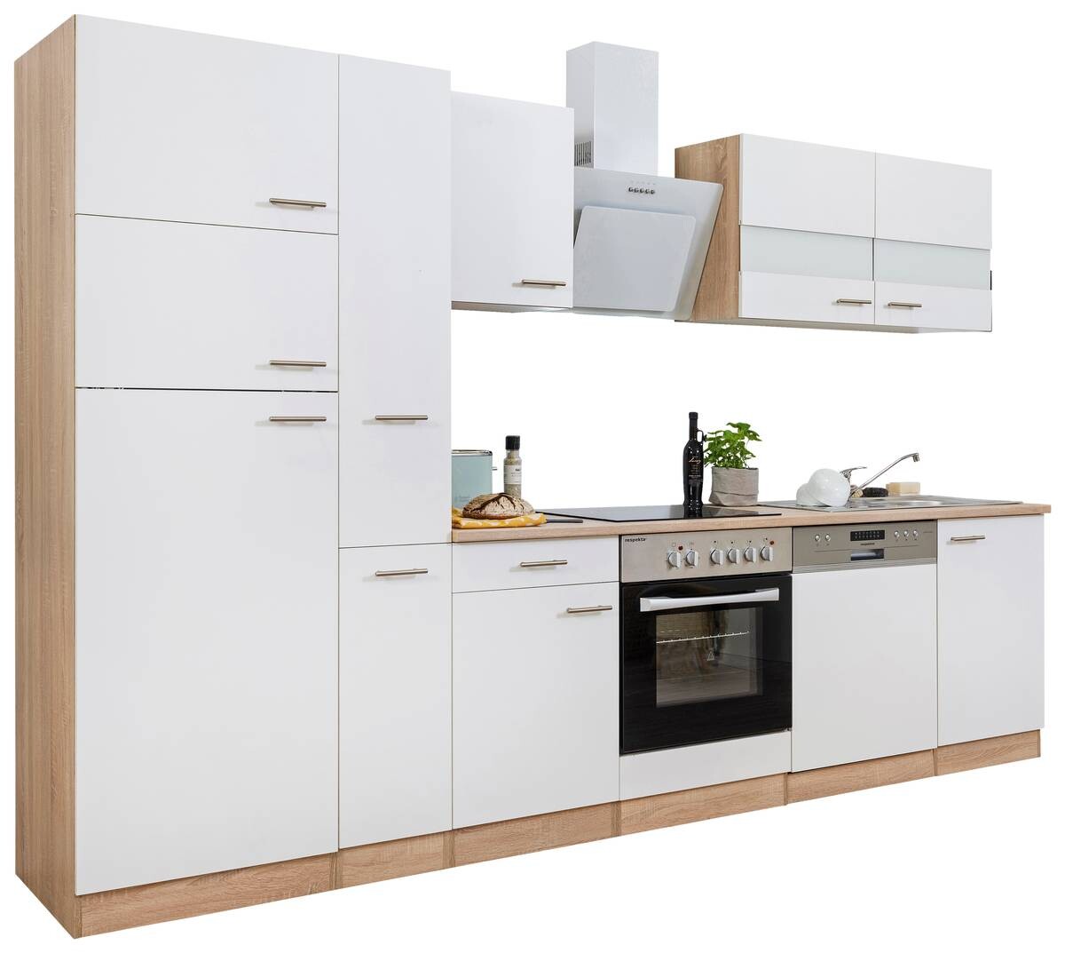 Respekta Küchenblock Economy weiß B/H/T: ca. 310x200x60 cm