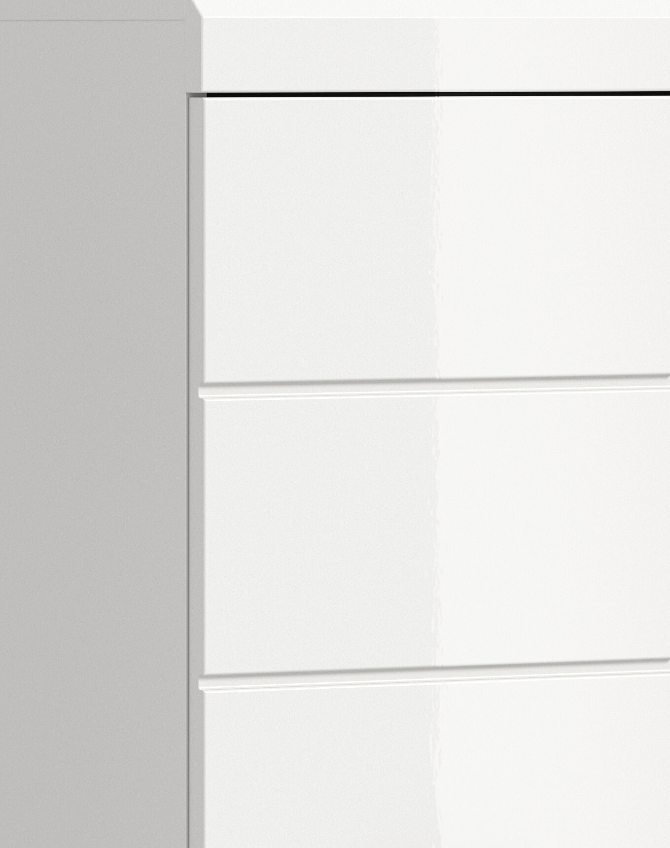 Schrank Scout weiß weiß Hochglanz B/H/T: ca. 37x88x31 cm