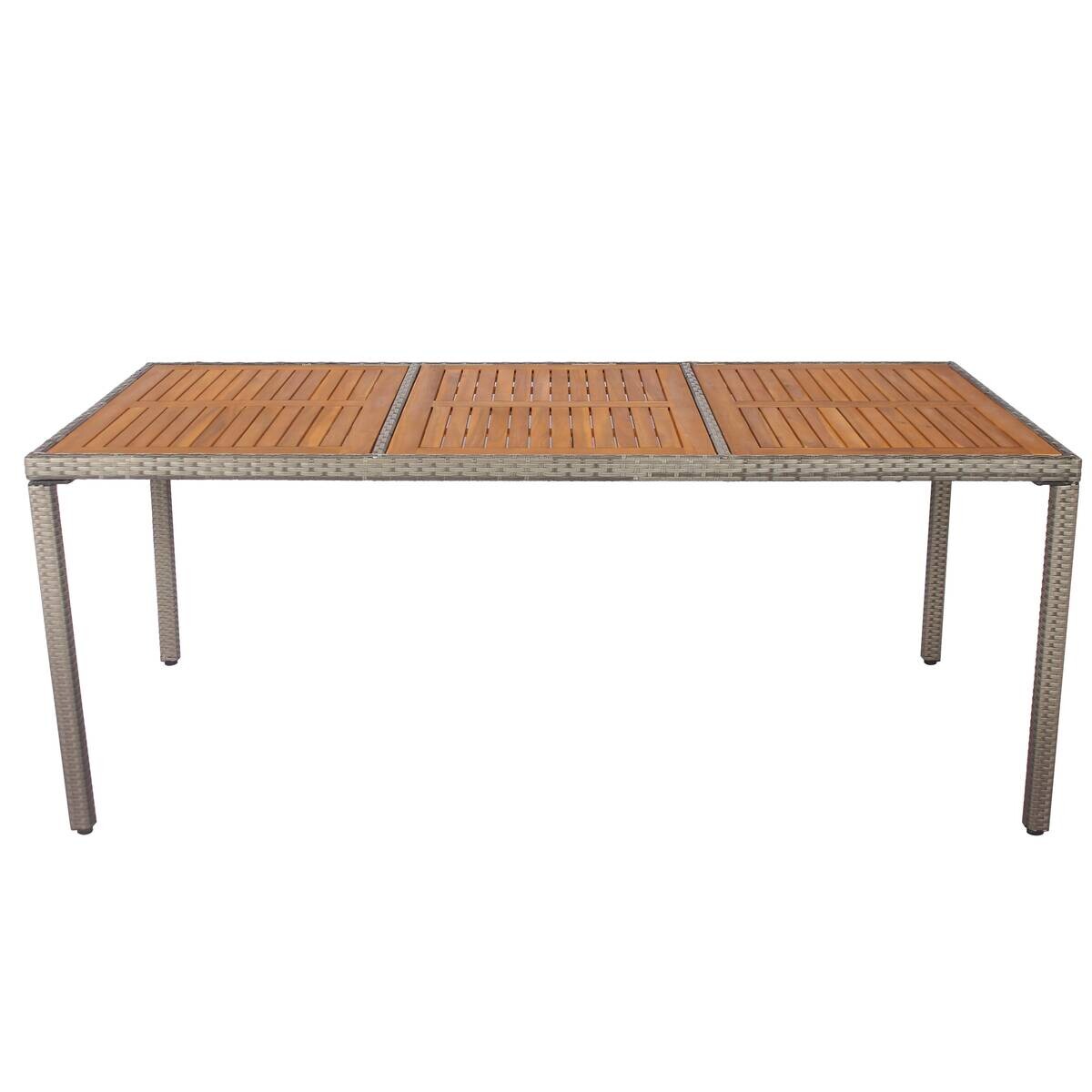 POCOline Tischgruppe Korfu grau Polyrattan