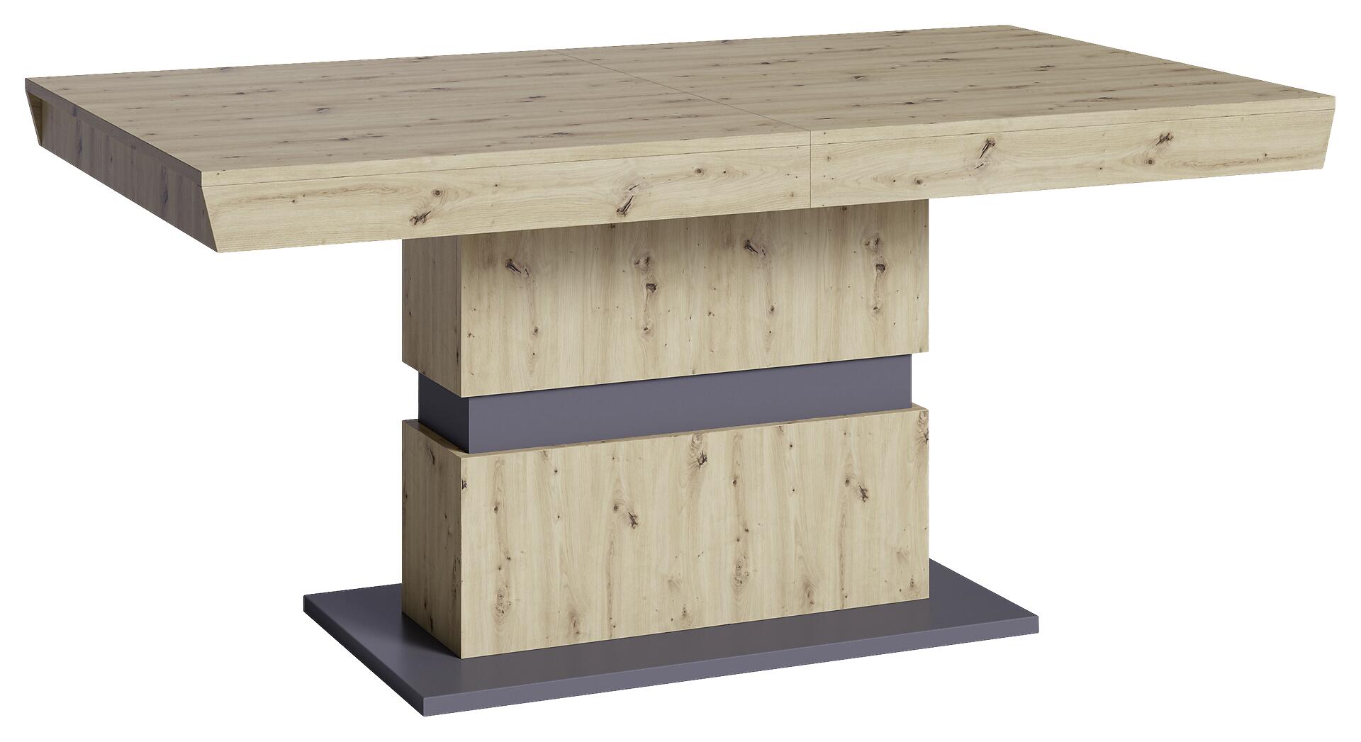 Tisch MATTHEW Eiche Nachbildung anthrazit B/H/T: ca. 160x75x90 cm