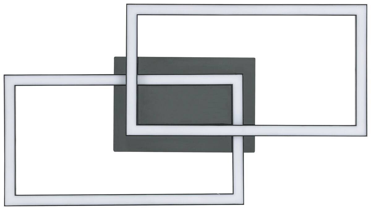 Nolo LED-Deckenleuchte Lenna schwarz Kunststoff B/H/L: ca. 50x6,5x29 cm