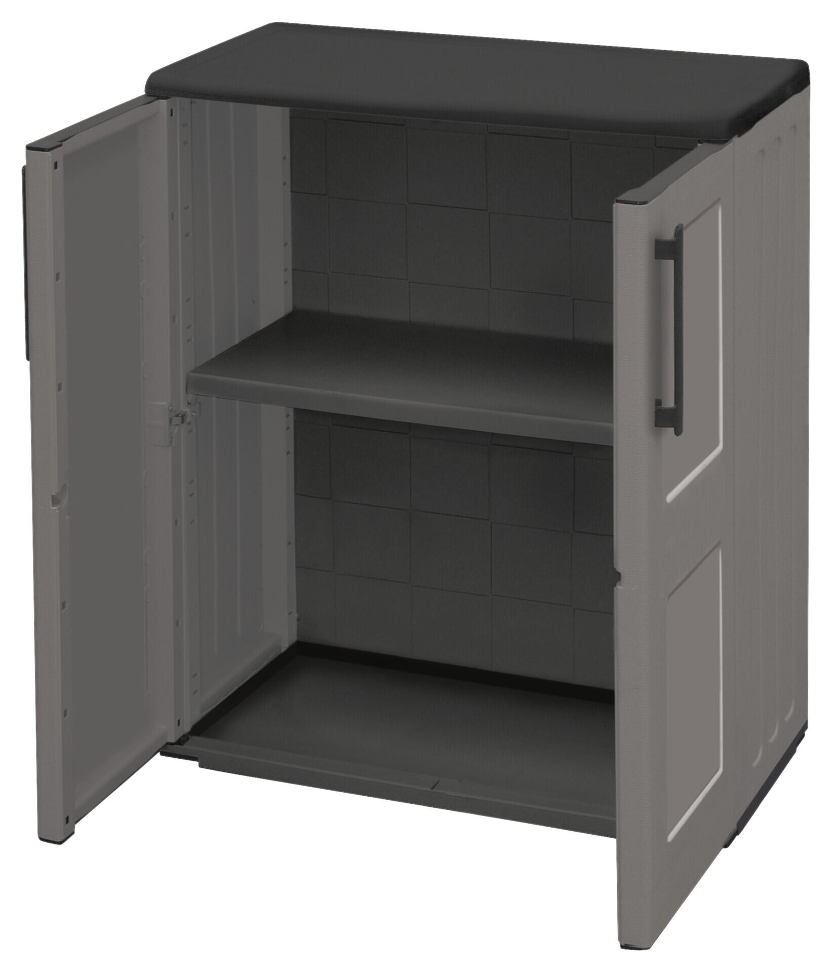 ArtPlast Kunststoffschrank Free niedrig grau Kunststoff B/H/T: ca. 68x84x37 cm