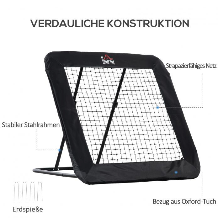 HOMCOM Rebounder mit Bodennagel schwarz B/H/L: ca. 118x120x128 cm