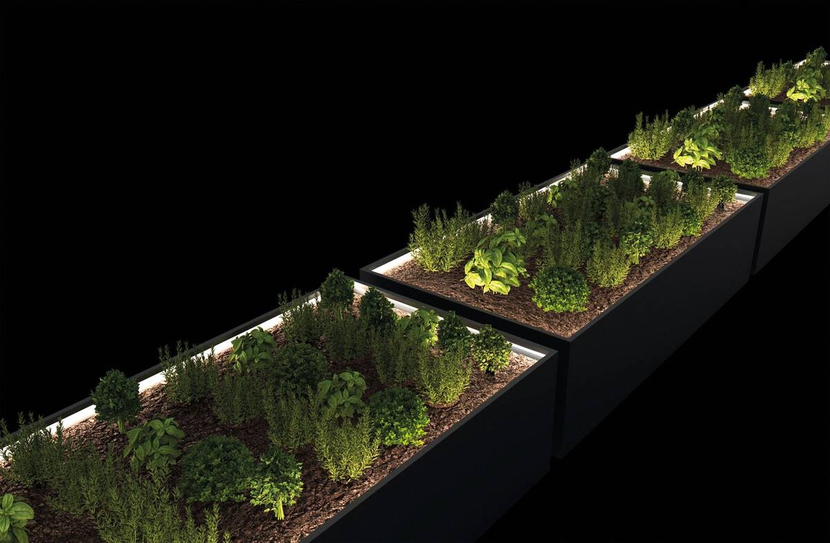 Herstera Garden Pflanzkasten grau Stahl B/H/L: ca. 100x50x150 cm