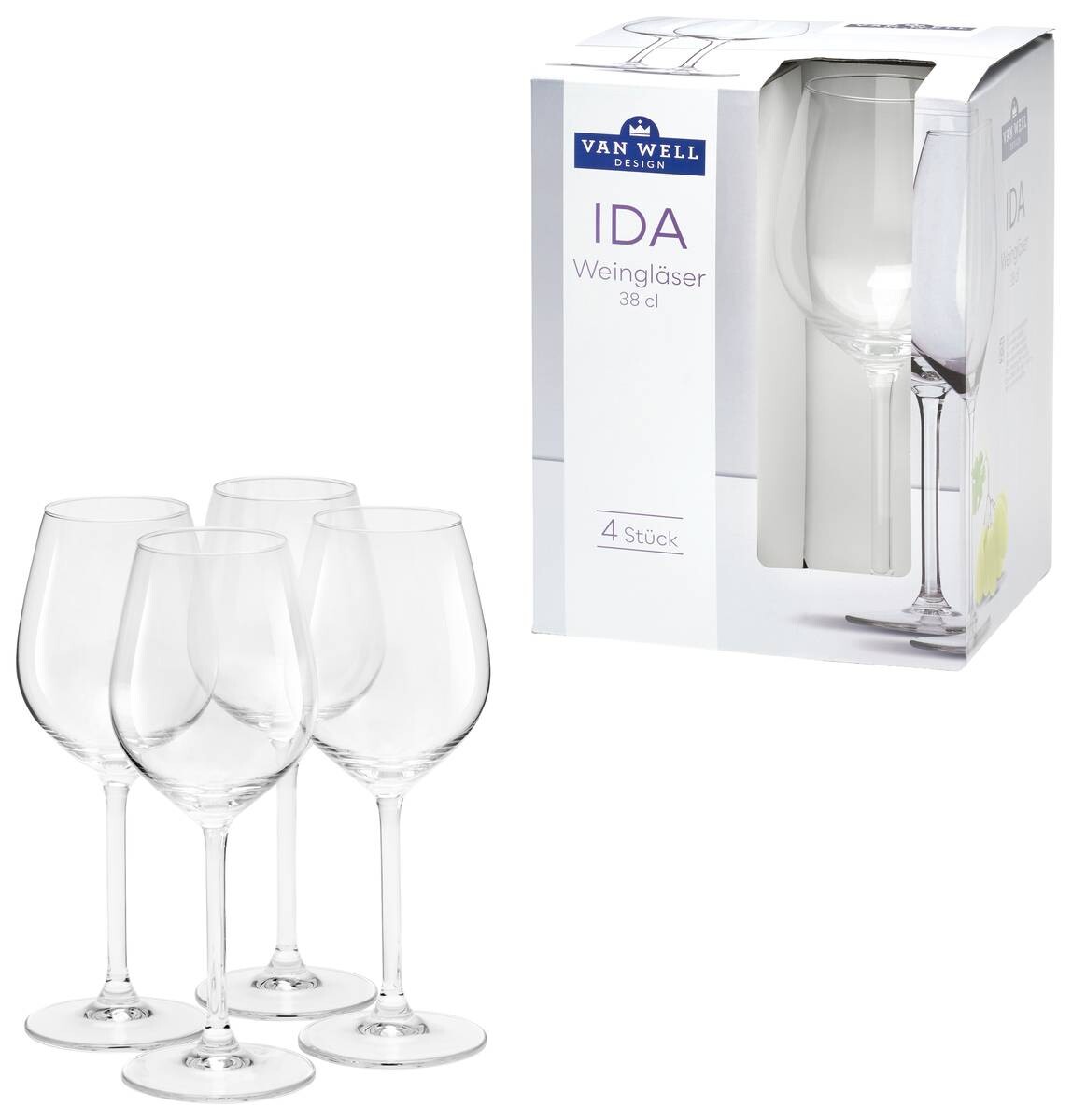 van Well Gläserset transparent