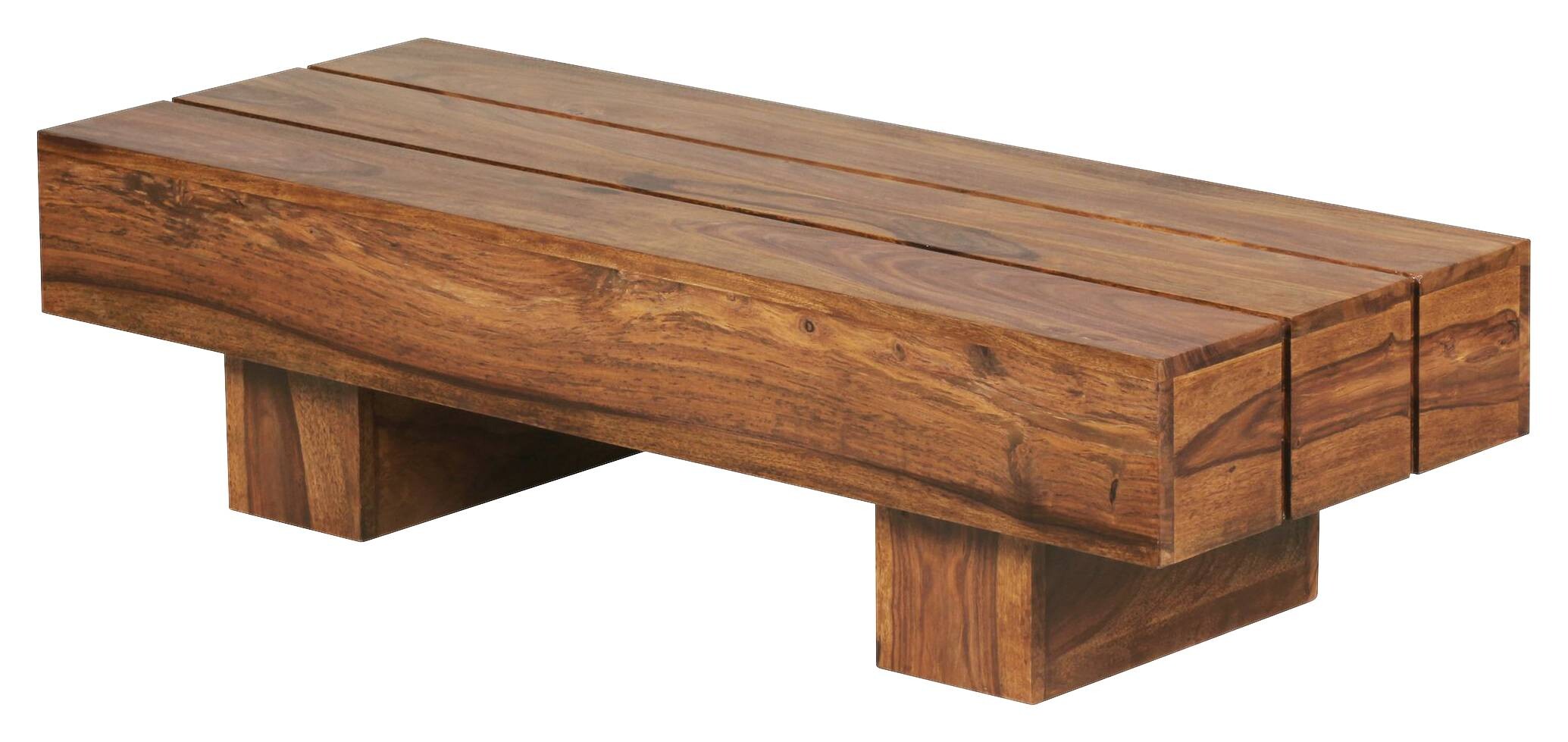 Wohnling Couchtisch natur Echtholz B/H/T: ca. 120x30x45 cm