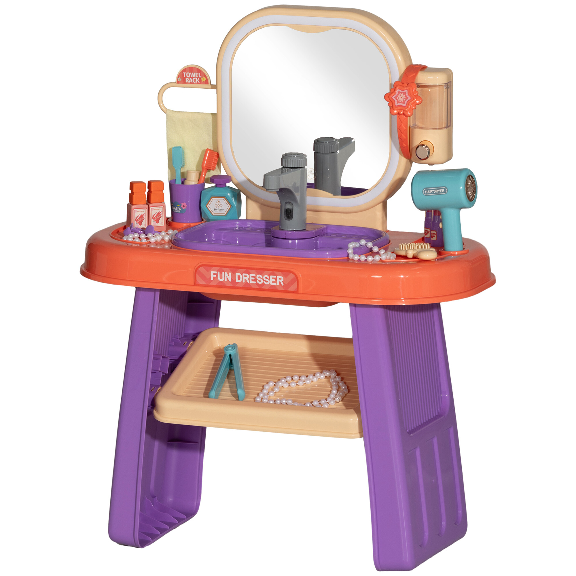 AIYAPLAY Kinder Schminktisch Set B/H/L: ca. 29x71x55 cm