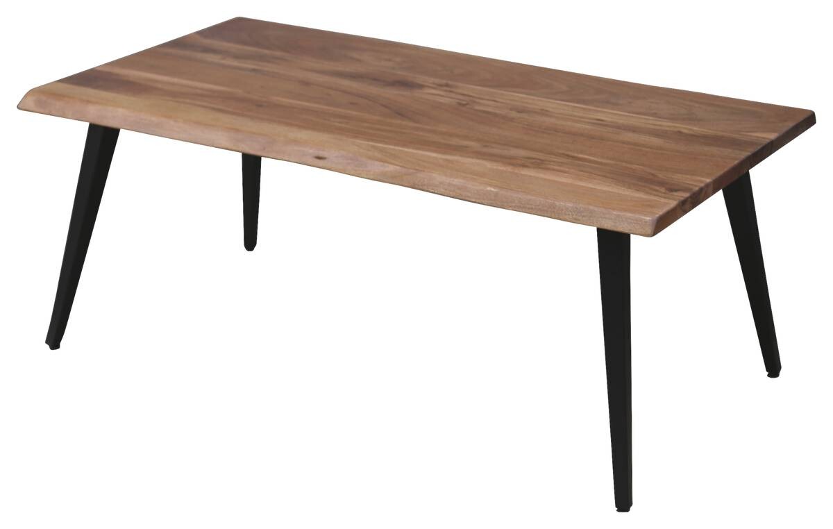 byLIVING Couchtisch CADDY natur schwarz Akazie Metall B/H/T: ca. 110x45x60 cm