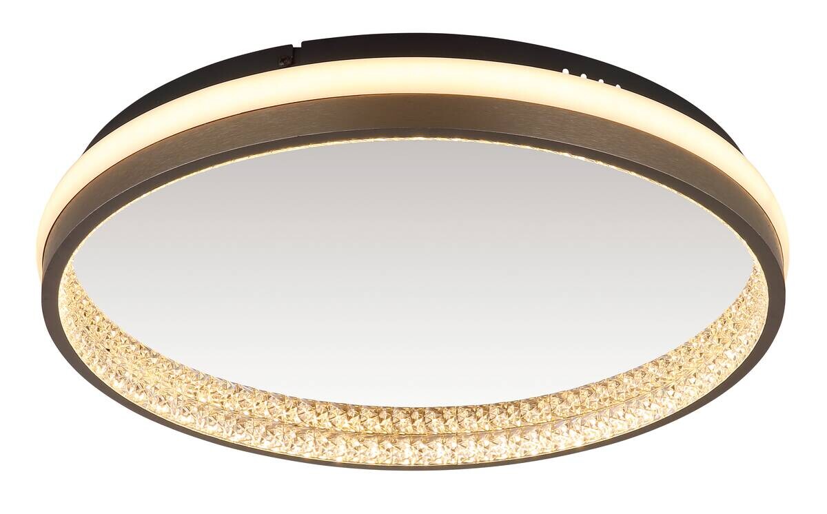 GLOBO LED-Deckenleuchte Opal dunkelgrau mattschwarz Kunststoff Metall H/D: ca. 6x39,7 cm 1 Brennstellen