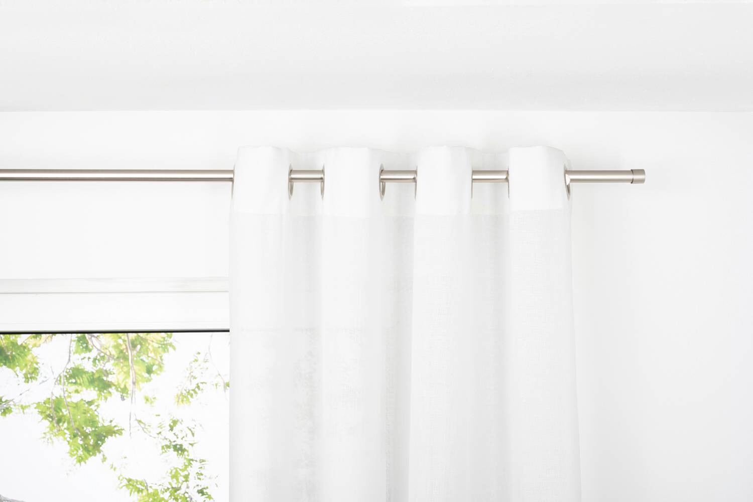 Ösenvorhang 2er Pack Breeze weiß B/L: ca. 135x300 cm