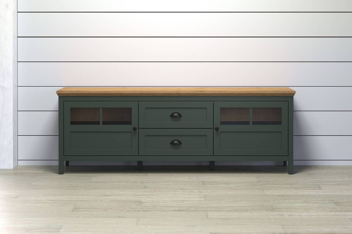 Lowboard Stanton tannengrün Eiche Evoke Coast Nachbildung B/H/T: ca. 184x64x45 cm