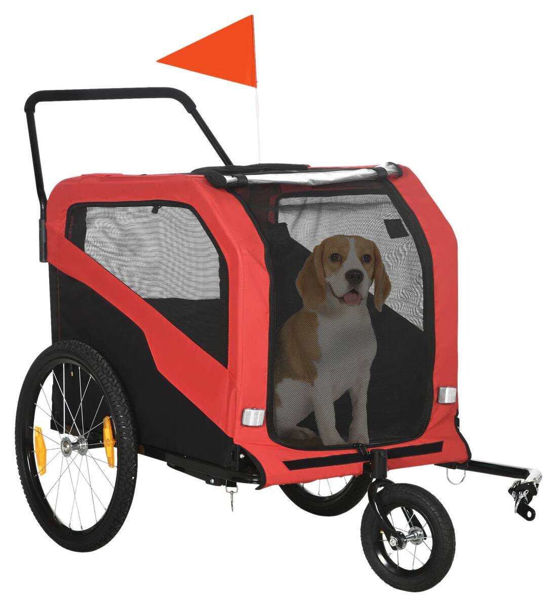 PawHut Hunde-Zubehör rot Edelstahl B/H/L: ca. 77x170x90 cm