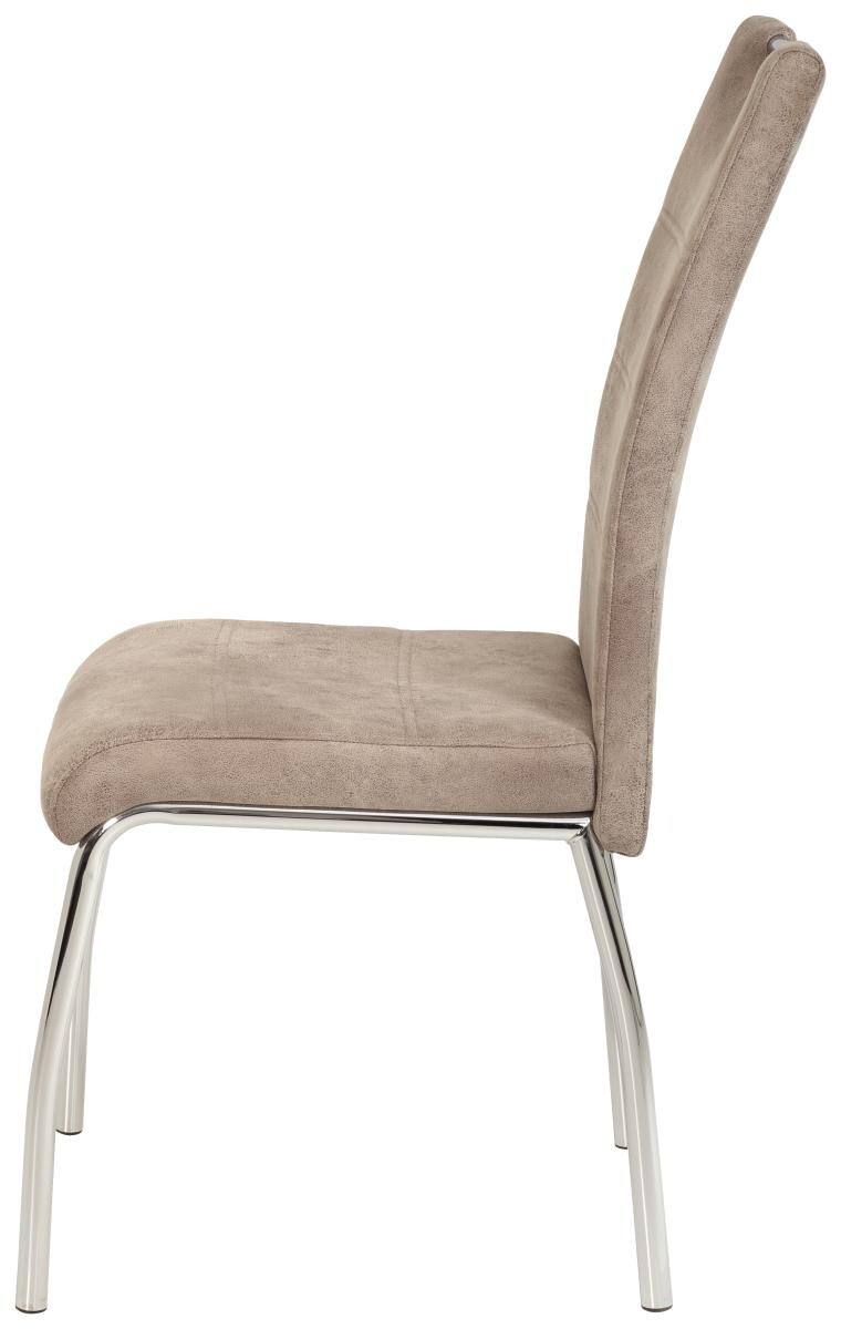 Stuhl Susi 2er Set beige Vintage Microfaser B/H/T: ca. 44x98x61 cm