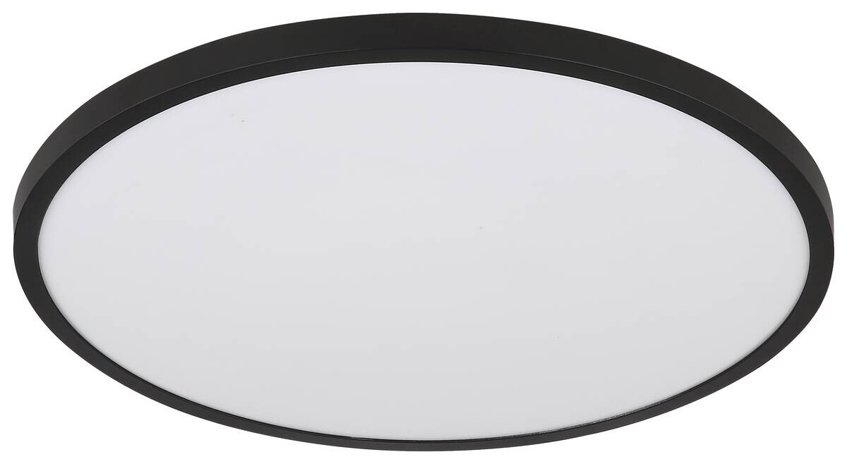 GLOBO Deckenleuchte Opal mattschwarz Kunststoff H/D: ca. 3,5x30 cm 1 Brennstellen