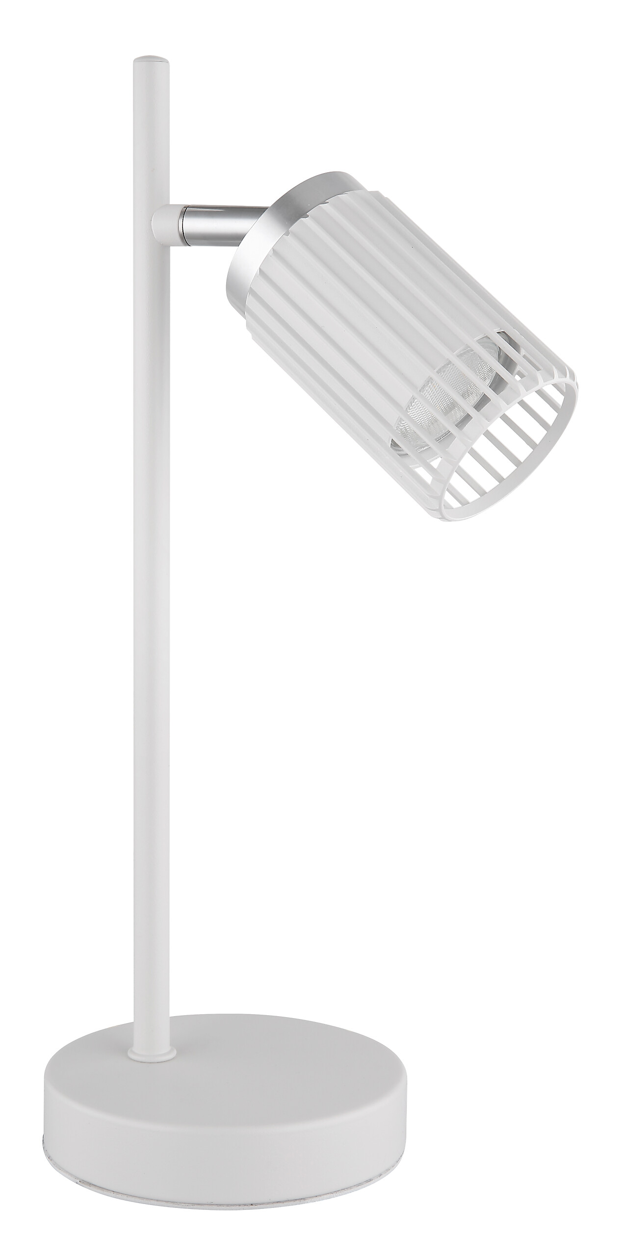 GLOBO Tischleuchte weiß Metall Aluminium B/H/T/L: ca. 12x35x16,5x16,5 cm GU10 1 Brennstellen