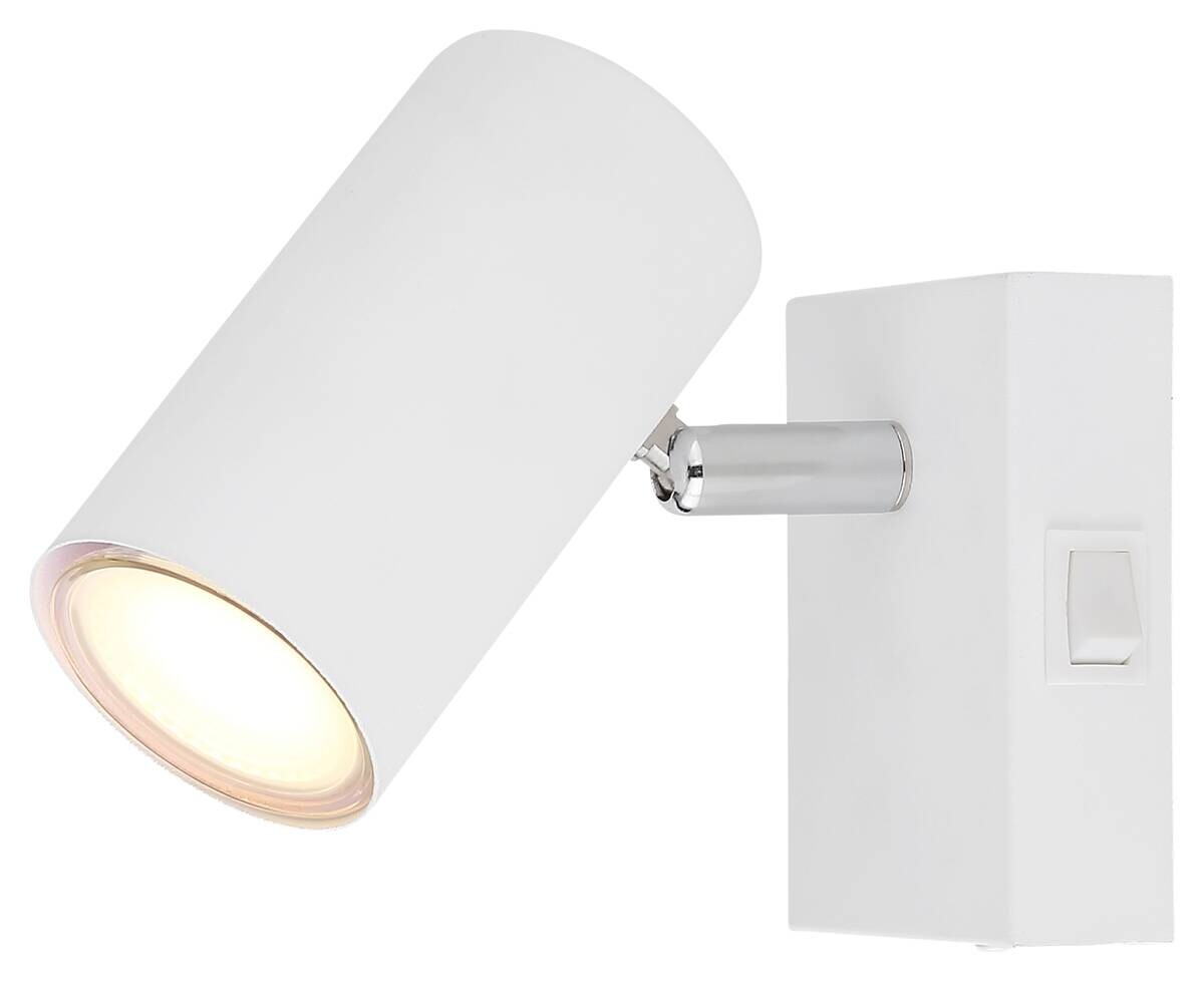 GLOBO Spot weiß Chrom Metall B/H/L: ca. 7x10x12 cm GU10 1 Brennstellen