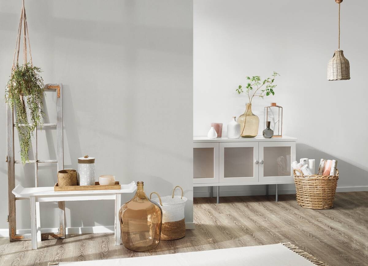 A.S.Creation Vliestapete Attractive Uni hellgrau B/L: ca. 53x1005 cm