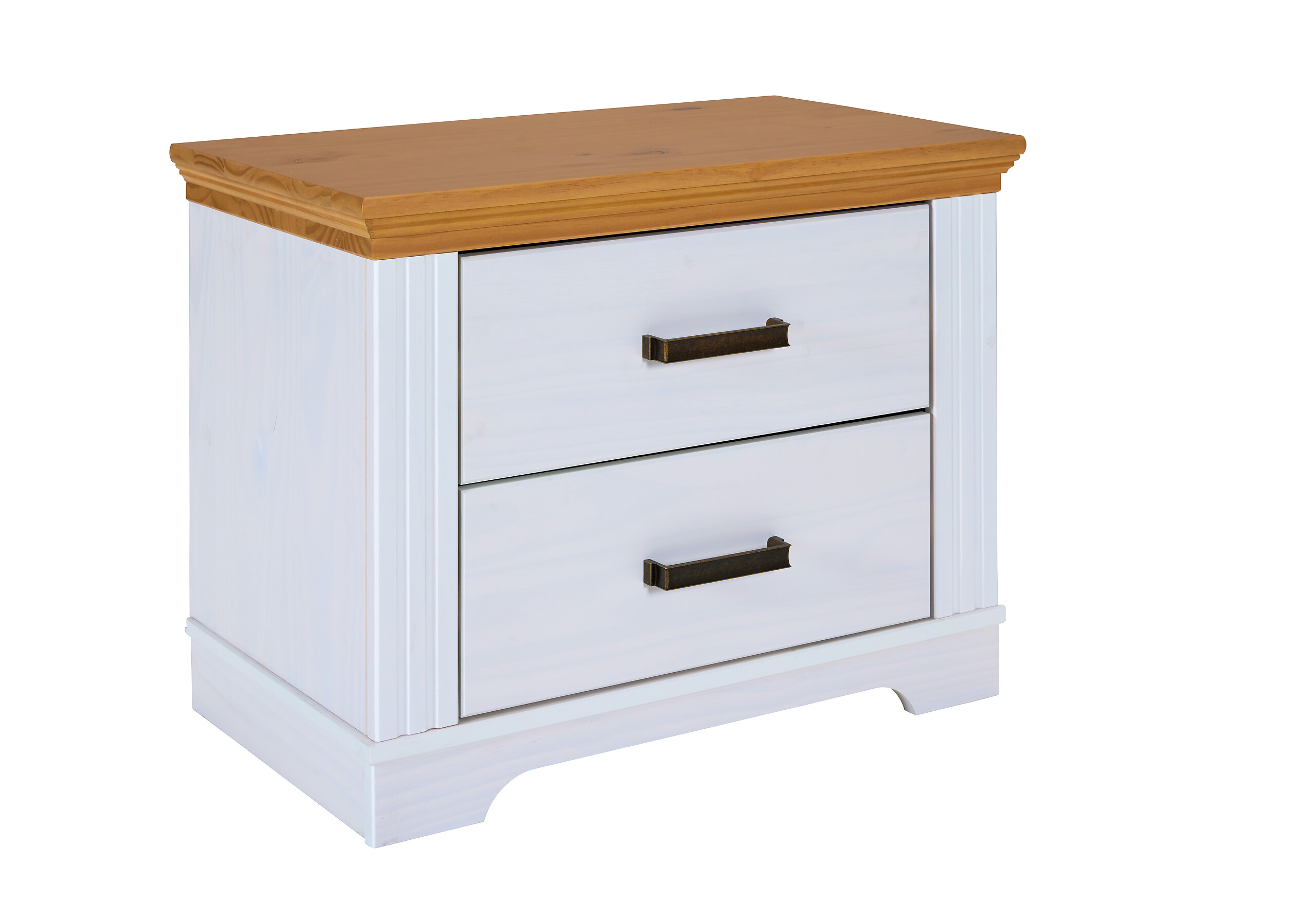 Nachtkommode Maluno weiß B/H/L: ca. 41x53,2x68 cm