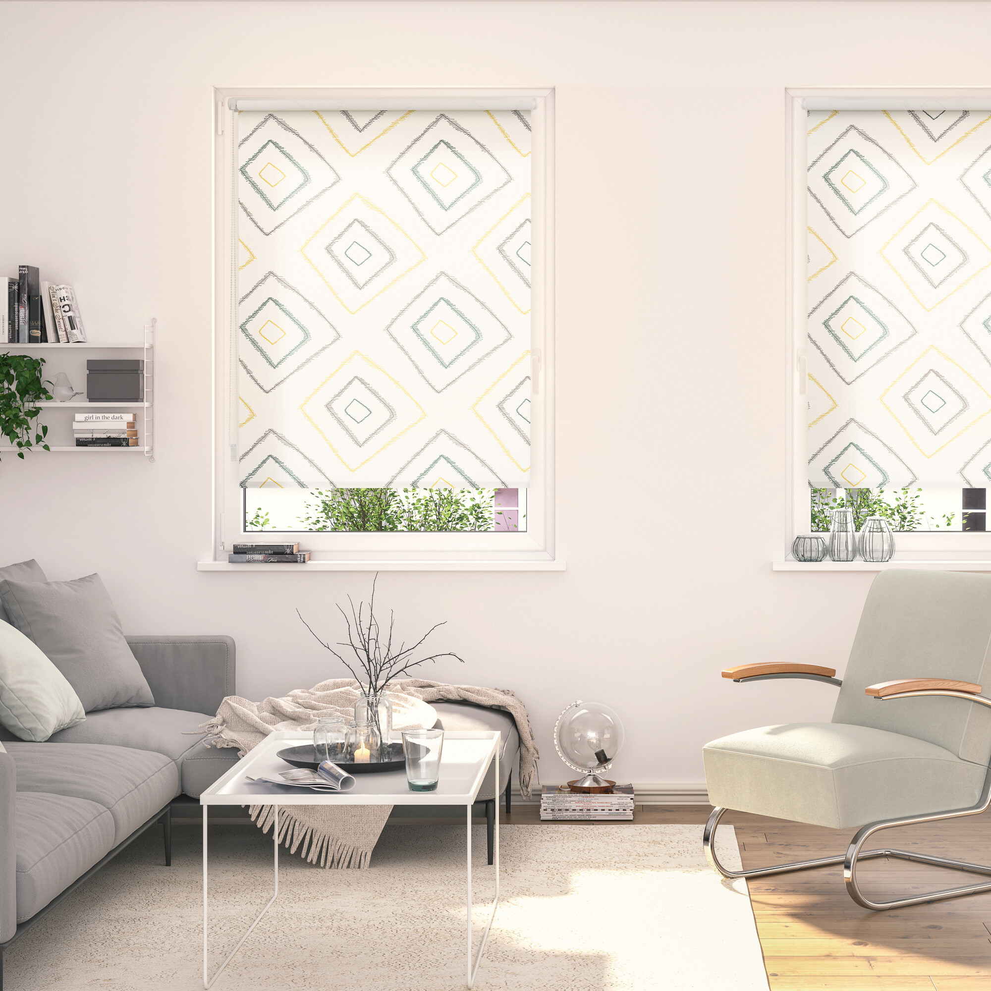 LICHTBLICK Rollo Stripy Boho Drop beige B/L: ca. 45x150 cm